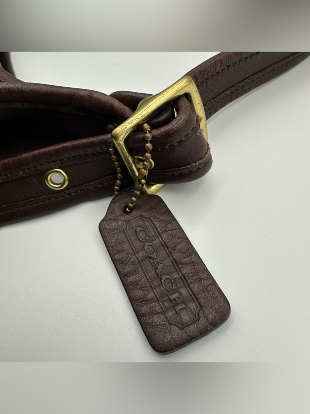 Vintage Coach 9950 Janice Legacy Brown Leather Shoulder Bag Classic Zip Purse - Picture 15 of 16